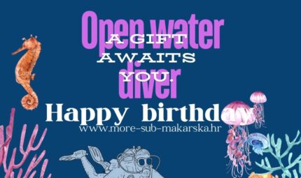 Happy birthday my dear PADI  diver! ( Dive course on best far reef caves walls locations on islands Hvar Brač)